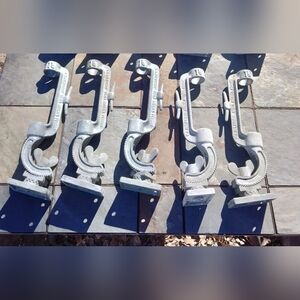 lot of 5 Antique "Ineeda" Wilcox Crittenden 1 1/4" Flag Pole Flagpole Holders